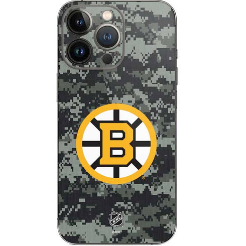 NHL Boston Bruins Camo iPhone 14 Pro Skin